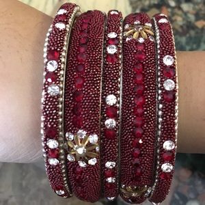 Red jewel bangles✨| H I G H Q U A L I T Y